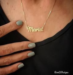 🔷️ Order any name custom made on your Maria style nameplate necklace. 🔷️ Made by me in solid sterling silver 925, both the nameplate and chain, plated in 18k Gold. 🔷️ A lovely personalized gift for anyone at any age! 🔷️ Made for you in 4-7 working days. 🔷️ Capital letter a standard 1.1 cm tall, upgraded 1.2 mm  nameplate thickness. --------------Shipping---------------- 🌿 I will make and ship your personalized necklace out to you within 4-7 business days. FREE STANDARD USPS shipping takes Maria Name, Star Chain, Nameplate Necklace, Gold Name Necklace, Gold Gifts, Christian Jewelry, Necklace Box, Lovely Necklace, Letter A