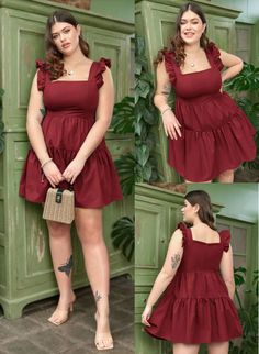 Spagetti String Dress, How To Be Pretty, Dress For Chubby, Cute Maternity Dresses, Classy Short Dresses, Plus Size Party, Short Dress Styles