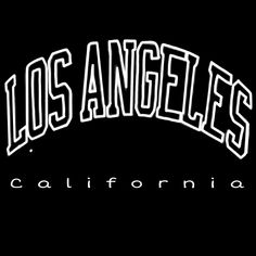 the los angeles logo on a black background