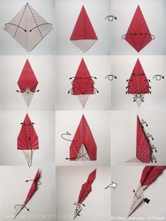 instructions to make an origami umbrella