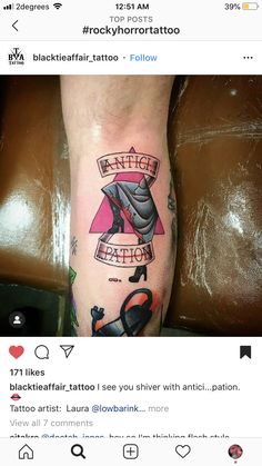 a person has a tattoo on their leg and it says bitchfair tattoos follow