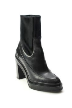 ad eBay - Hermes Womens Vandale Ribbed Neoprene Block Heel Pull On Ankle Boots Black Size - Buy Now, click the link (eBay)