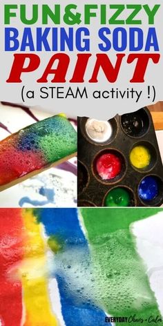 fun and frugay baking soda paint activity for kids to make with the kids