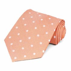 Spoil yourself with our line of Regent Morris Neckwear®. This fun bright tangerine dotted tie is made from a heavyweight blend of silk and viscose. Versatile for business or formal attire. Cut in a traditional 3.5-inch width. Product Features • Regent Morris Neckwear® • Traditional 3.5" width, at the widest point • 57" length, tip to tip • Matching keeper loop • Made from 50% Silk, 50% Viscose • Imported Summer Office Attire, Men's Ties, Summer Office, Orange Dots, Polka Dot Tie, Navy Blue Suit, Orange Tie, Designer Ties, Brown Suits