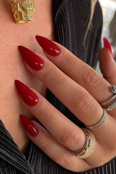 Get salon-quality nails with GLAMERMAID Cherry Red Press-On Nails. These medium almond-shaped, dark red stiletto-style nails are handmade with jelly soft gel for comfort. Reusable, durable, and perfect for elegant or emo-inspired looks.  #GlamermaidNails #PressOnNails #ReusableNails #AlmondShapeNails #CherryRedNails #FalseNailsKit #StylishNails #AcrylicStickOnNails #WinterNails Cut Dog Nails, Red Press On Nails, Plain Nails, Acrylic Nail Set, French Tip Acrylic Nails, Vibrant Nails, All Eyes On Me, Eyes On Me, Hot Nails