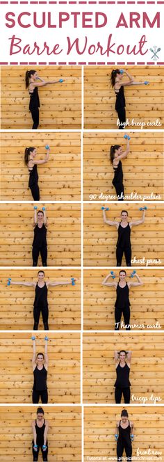 an image of a woman doing exercises for her arms and shoulders with the words, how to