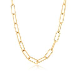 BYOU Jewelry - Gold Paperclip Chain Link Necklace – BYOUJEWELRY Stackable Necklaces, Gold Link Chain, Gold Statement Necklace, Punk Jewelry, Link Chain Necklace, Gold Necklaces, Trombone, Accessories Jewelry Necklace, Gold Chain Necklace