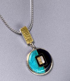 GEOMETRIC 24K GOLD CLOISONNE ENAMEL PENDANT – www.janvandiver.com Engraved Pencils, Gold Silver Necklace, Micro Mosaic Jewelry, Silver Metal Clay, Keum Boo, 3d Jewelry, Top Ideas, Native Jewelry, Pretty Jewelry