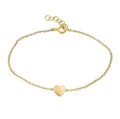 Beautifully handcrafted 14k solid gold heart bracelet available in yellow, white, and rose gold. Perfect solo or stacked, a fun and timeless everyday bracelet.Made in L.A.Size of Heart: Approx. 6mm(W) by 6mm(H)Total Weight : Approx. 1 gramShips in 4-7 business daysComes gift ready in a custom Zoe Lev jewelry box Adjustable Yellow Gold Minimalist Heart Bracelet, Everyday 14k Gold Bracelet With Heart Charm, Personalized Dainty Yellow Gold Heart Bracelet, Adjustable Minimalist Yellow Gold Heart Bracelet, Personalized Yellow Gold Dainty Heart Bracelet, 14k Gold Bracelet With Heart Charm For Everyday, Gold Heart-shaped Sterling Silver Chain Bracelet, Gold Minimalist Bracelet With Heart Charm, Minimalist Gold Charm Bracelet With Heart