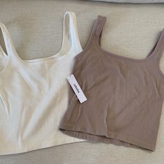 Soft, Stretchy, Brand New Square Neck Tanks. They Came In A 3 Set, And I Only Kept One Because These Colors Are Not In My Pallet. Trendy Beige Crop Top For Everyday, Beige Sleeveless Crop Top For Everyday, Sleeveless Beige Crop Top For Everyday, Trendy Everyday Beige Crop Top, Crop Tank, Square Neck, Square, Brand New, Womens Tops