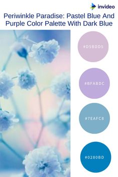 purple and blue flowers are featured in this color palette