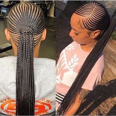 Trending Cornrows, Big Cornrows, Cornrow Styles, Cornrows Hairstyles, Braided Ponytail Hairstyles