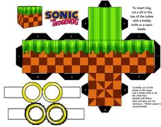 an origami paper toy with scissors and some sort of material to make it look like sonic the hedgehog