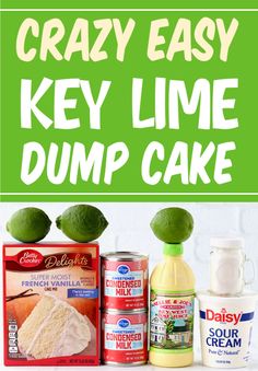 Key Lime Cake Key Lime Poke Cake Recipes, Key Lime Dump Cake Recipes, Key Lime Pie Dump Cake, Easter Dump Cake Recipes, Spring Dump Cakes, Spring Time Desserts Easy Recipes, Texas Pie Dump Cake, Cheesecake Dump Cake Recipes, Texas Dump Cake