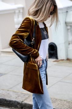 How To Do Velvet Stil Boho, Velvet Jacket, Fall Fashion Trends, Looks Style