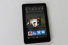 the kindle is on display with several different app icons in it's display