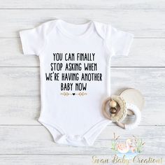 Introducing our adorable collection of baby bodysuits and toddler shirts! These charming and comfortable garments are perfect for your little ones to rock in style and comfort. Each piece is carefully crafted with love and attention to detail to ensure a delightful experience for both parent and child. 🌟 Key Features: 💜Superior softness: Made from premium, high-quality fabrics, our baby bodysuits and toddler shirts are incredibly soft and gentle on delicate skin. Your little bundle of joy will Onsie Pregnant Announcement, You Can Stop Asking Now Announcement, Funny Onesie For Gender Reveal With Text, Funny Text Onesie For Gender Reveal, Funny Cotton Onesie For Gender Reveal, Funny Short Sleeve Onesie For Gender Reveal, Funny Letter Print Onesie For Gender Reveal, Funny Gender Reveal Onesie With Letter Print, Cute Onesie With Funny Text For Gender Reveal