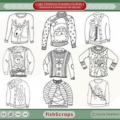 the ugly christmas sweaters quilting pattern is shown