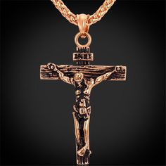 Love Stainless Steel Chain Jesus Cross Necklace? Get this stunning necklace and uplift your outfit today. Pendant Size: 5.2 cm (2 inches) Chain Type: Link Chain Metals Type: Stainless Steel Length Of : 50 cm+5 cm/ (Adjustable)Width Of Chain: 3 MM (0.1 Inch)Base Material: 316 L Stainless SteelNickel-free: Yes Free Shipping!Profits are used to help young poor girls with education and career opportunities. Get 50% OFF this beautiful Stainless Steel Chain Jesus Cross Necklace today! Just click the “ Metal Crucifix Necklace As Gift, Gift Jewelry Chain With Crucifix Shape, Rings Swarovski, Jesus Cross Necklace, Men Necklaces, Amethyst Wedding Rings, Cross Necklace Women, Jesus Piece, Accessories Necklaces