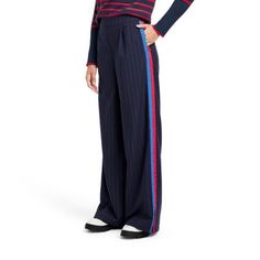 La Ligne X Target Navy/Red Side Stripe Wide Leg Trousers New Without Tags Size S Floral Wide Leg Trousers, Side Stripe Trousers, Striped Wide Leg Trousers, Snap Pants, Wide Leg Sweatpants, Striped Wide Leg Pants, Pinstripe Pants, Jumpsuit Trousers, Loose Pants