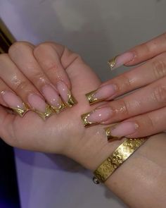 Gold Chrome Nails, Gold Acrylic Nails, Drip Nails, Short Acrylic, Acrylic Nails Coffin Pink, Unique Acrylic Nails, Acrylic Nails Coffin Short