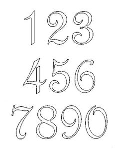 numbers that are drawn in the shape of letters and numbers to be used for crafts