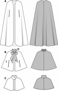 the sewing pattern for a cape