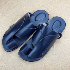 Use code COMBINEDSHIPPING and get $50 off your second pair. View more colors: https://www.etsy.com/shop/sandcruisers/?section_id=25646848 This is a Midnight Navy, not black. For black, click on the link above and see all the colors You will love these traditional Arabian inspired sandals. The straps and soles are made of vegan leather. They are designed to fit your foot loosely with lots of room in the toe-ring and straps. The sole is padded and cushioned so each step is soft against the bottom Summer Sandals With Single Toe Strap For Outdoor, Outdoor Open Toe Flip Flops, Comfortable Non-slip Leather Flip Flops, Leather Slide Flip Flops For Outdoor, Casual Outdoor Flip Flops With Single Toe Strap, Outdoor Flip Flops With Rubber Sole And Open Toe, Beach Sport Sandals With Rubber Sole And Open Toe, Beach Sport Sandals With Open Toe And Rubber Sole, Casual Toe Ring Sandals With Cushioned Footbed For Beach