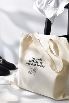 This functional tote is perfect for your everyday needs. Take it with you to the farmers market, bookstore, picnic, beach and more! It would make a great gift for dog owners. Dog Mom Apparel, Moms Aesthetic, Pet Brand, Etsy Clothes, To My Dog, Mom Accessories, Bag Quotes, Dog Tote Bag, Dog Tote