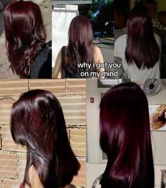 No Bleach Hair Color For Dark Hair, Dark Cherry Red Hair, Short Curly Hair Styles, Pelo Color Vino, Mermaid Braids, Dark Cherry Red, Wine Hair Color, Cherry Red Hair, Wine Hair