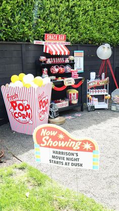 an assortment of food items for sale at a carnival