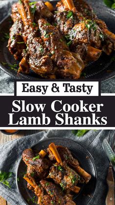 easy and tasty slow cooker lamb shanks