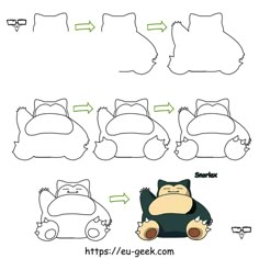 how to draw a cartoon cat and other animals with easy step - by - step instructions