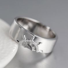 Mens Silver Wedding Bands Nautical Style Rudder Ring-VANCARO Luxury Silver Couple Rings For Promise, Luxury Silver Couple Promise Rings, Silver Stainless Steel Wedding Ring, Silver Stainless Steel Wedding Jewelry, Formal Silver Stainless Steel Couple Rings, Elegant Stainless Steel Couple Rings For Wedding, Elegant Stainless Steel Wedding Couple Rings, Silver Stainless Steel Couple Rings For Wedding, Mens Silver Wedding Bands