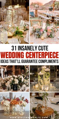 wedding centerpiece ideas Classy Wedding Centerpieces Diy, Small Wedding Centerpieces Simple, Elegant Simple Wedding Centerpieces, Simple Elegant Table Centerpieces, Wedding Table Ideas Elegant, Diy Wedding Centerpieces Elegant, Inexpensive Centerpiece Ideas, Fairy Lights Wedding Centerpieces, Elegant Wedding Centerpiece Ideas