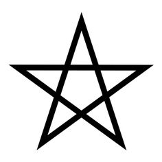 a black and white image of a star with four intersecting lines in the shape of an inverted