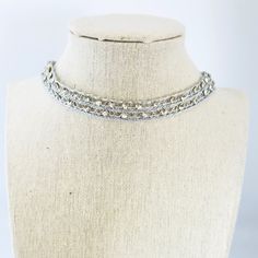 * This handmade sparkling, fancy choker is simple, elegant and so boho.  * Silver ribbon with silver embroidery with sparkle Crystal Love this. * Choker is 13 inches with 2 inches of adjustable extender chain. * Ebriodery choker is so delicate Please Avoid perfumes and lotions and remove before swimming and bathing etc.    Avoid leaving your jewelry in damp environments. * Gently clean with dry cloth and store in the plastic zip bag and box supplied. * Each piece is packaged with love and ready for gift-giving or just for your own beautiful self! Embroidery Choker, Fancy Choker, Sparkly Choker, Chain Embroidery, Crystal Lace, Silver Embroidery, Lace Choker, Silver Ribbon, Choker Style Necklace