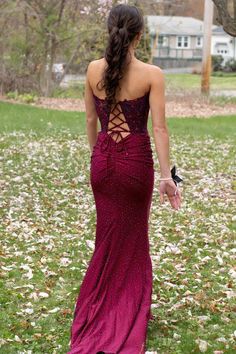 Maroon Sleeveless Sequin Long Prom Dress – prommirror Burgundy Prom, Popular Prom Dresses, Dream Prom Dress, Cape Wedding Dress, Dream Prom, Burgundy Prom Dress, Strapless Neckline, Corset Bodice, Mermaid Silhouette