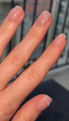 Nude Nail Designs, Pretty Gel Nails, Short Nail Designs, Cute Nail Designs, Nude Nails, Nail Manicure, Wedding Nails, How To Do Nails