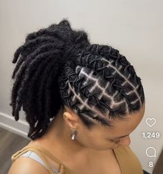 Sisterlocks Styles Updo, Sisterlocks Styles, Locs Styles, Curly Braids, Faux Locs Hairstyles, Starter Locs, Dreadlock Styles, Pretty Braided Hairstyles, Sisterlocks