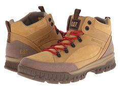 Caterpillar Evolve Mid Honey Reset - Zappos.com Free Shipping BOTH Ways Casual Work Boots With Reinforced Toe For Outdoor Work, Casual Slip-resistant Work Boots For Outdoor, Shock Resistant Casual Hiking Boots, Casual Construction Work Boots With Protective Feet, Casual Shock Resistant Boots For Hiking, Casual Hiking Boots With Shock Resistance, Casual Slip-resistant Work Boots For Construction, Casual Brown Impact-resistant Boots, Casual Shock Resistant Work Boots For Outdoor