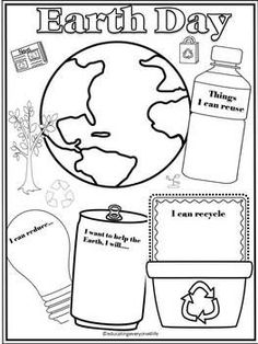 earth day coloring page for kids