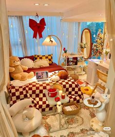 cute room inspiration inspo aesthetic bedroom ideas y2k trend minimalistic clean korean japanese coquette red Pastel Room Decor, Pastel Room, Room Deco, Redecorate Bedroom, Cozy Room Decor, Pretty Room, Kawaii Room