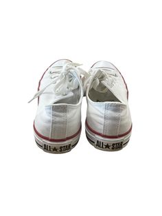 Brand: CONVERSE Style: SHOES SNEAKERS Color: WHITE Size: 8 SKU: 129-9085-4313 CONDITION: GENTLY USED Casual White Canvas Shoes With White Laces, Casual White Canvas Shoes, White Cotton Canvas Sports Shoes, White Cotton Canvas Shoes For Sports, Converse Style, White Converse, Converse, Shoes Sneakers, Color White