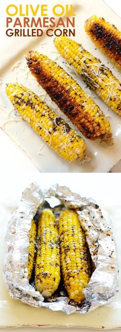 grilled corn on the cob in tin foil