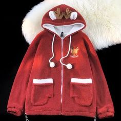 Japanese Oversize Christmas Elk Lamb Fleece Cotton Winter Hoodie Stree – xinnzy Kawaii Hooded Winter Sweatshirt, Winter Kawaii Hooded Sweatshirt, Kawaii Winter Hoodie Sweatshirt, White Y2k Hoodie For Winter, Harajuku Fleece Hoodie For Winter, Winter Harajuku Hooded Sweatshirt, Harajuku Style Hooded Winter Sweatshirt, Harajuku Style Fleece Hoodie For Winter, Harajuku Style Winter Hoodie