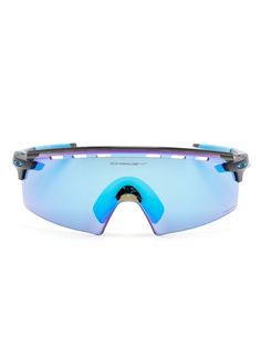 black/blue acetate oversize shield frame blue tinted lenses lens decal straight arms UV protection These glasses come with a protective case. Modern Blue Shield Sunglasses In Polycarbonate, Modern Blue Anti-reflective Sunglasses, Modern Polycarbonate Shield Sunglasses For Protection, Modern Polycarbonate Shield Sunglasses, Functional Shield Sunglasses With Gradient Lenses, Functional Shield Sunglasses With Mirrored Lenses, Blue Polarized Sports Sunglasses, Blue Polycarbonate Sunglasses For Sports, Functional Matte Black Shield Sunglasses With Uv Protection