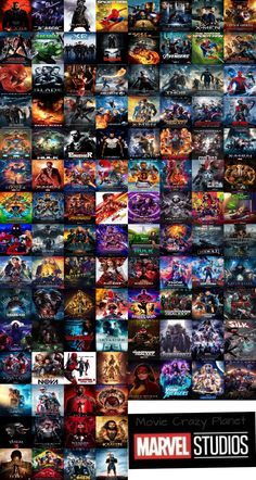 the avengers movie poster is shown in many different colors and sizes, including red, white,