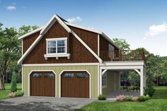 Plan 720054DA: 2-Car Garage with Upstairs Loft and Office Garage With Upstairs, Garage Plans With Loft, Garage Apartment Plan, Garage Guest House, Loft Plan, Carriage House Plans, Garage Addition, Garage Loft, Garage Apartment Plans