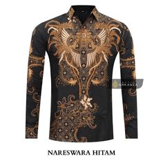 ARKANZA - Batik Shirt Top NARESWARA Style BLACK Hem Premium Batik Shirt Top by 72Batik on Etsy Gym Trainers, Batik Shirt, Batik Prints, Mens T Shirts, Star Shirt, Twill Fabric, Cotton Twill Fabric, Shirt Top, Cotton Twill